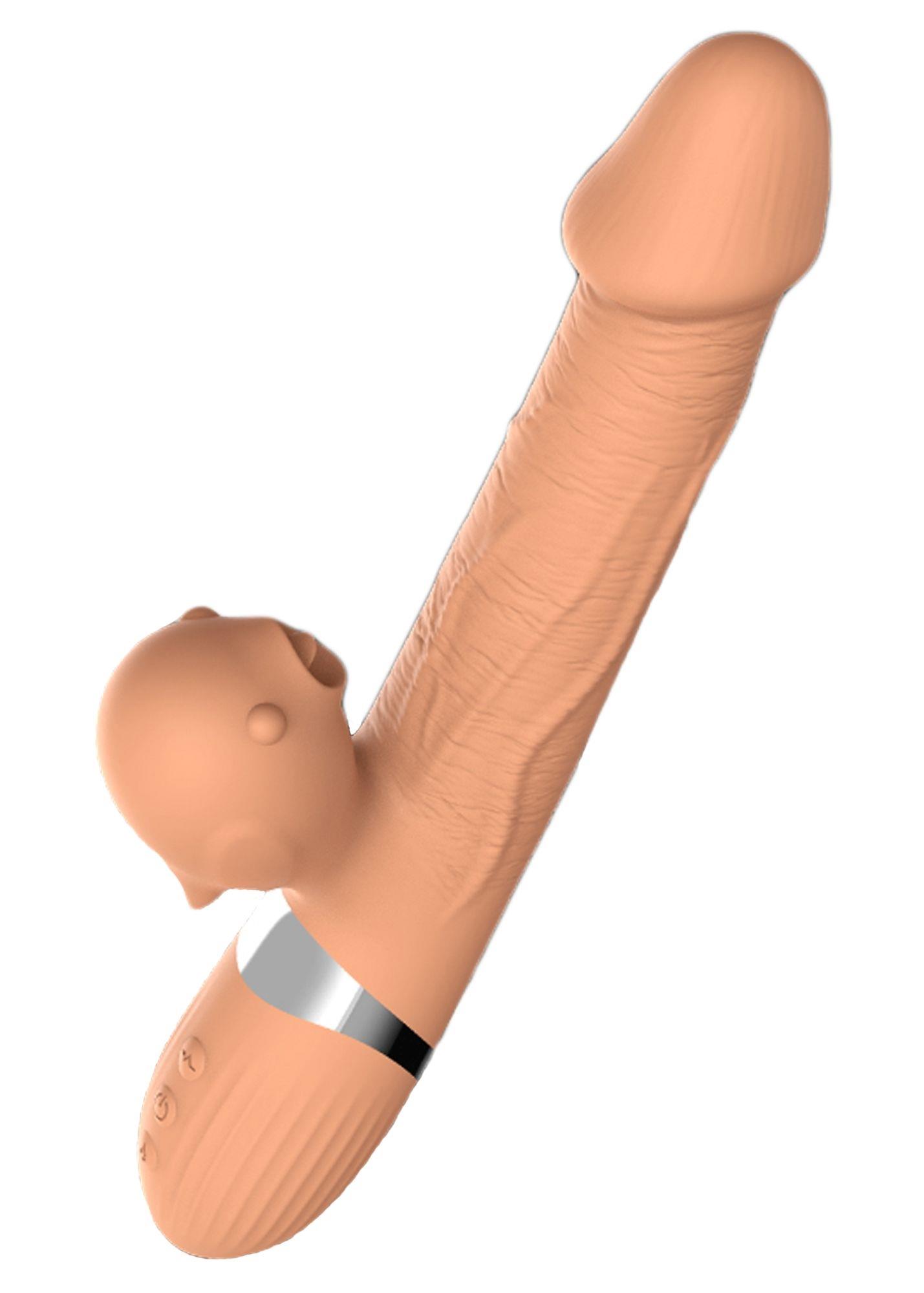 Вибратор Boss Series Basia Thrusting, 24 см (телесный)