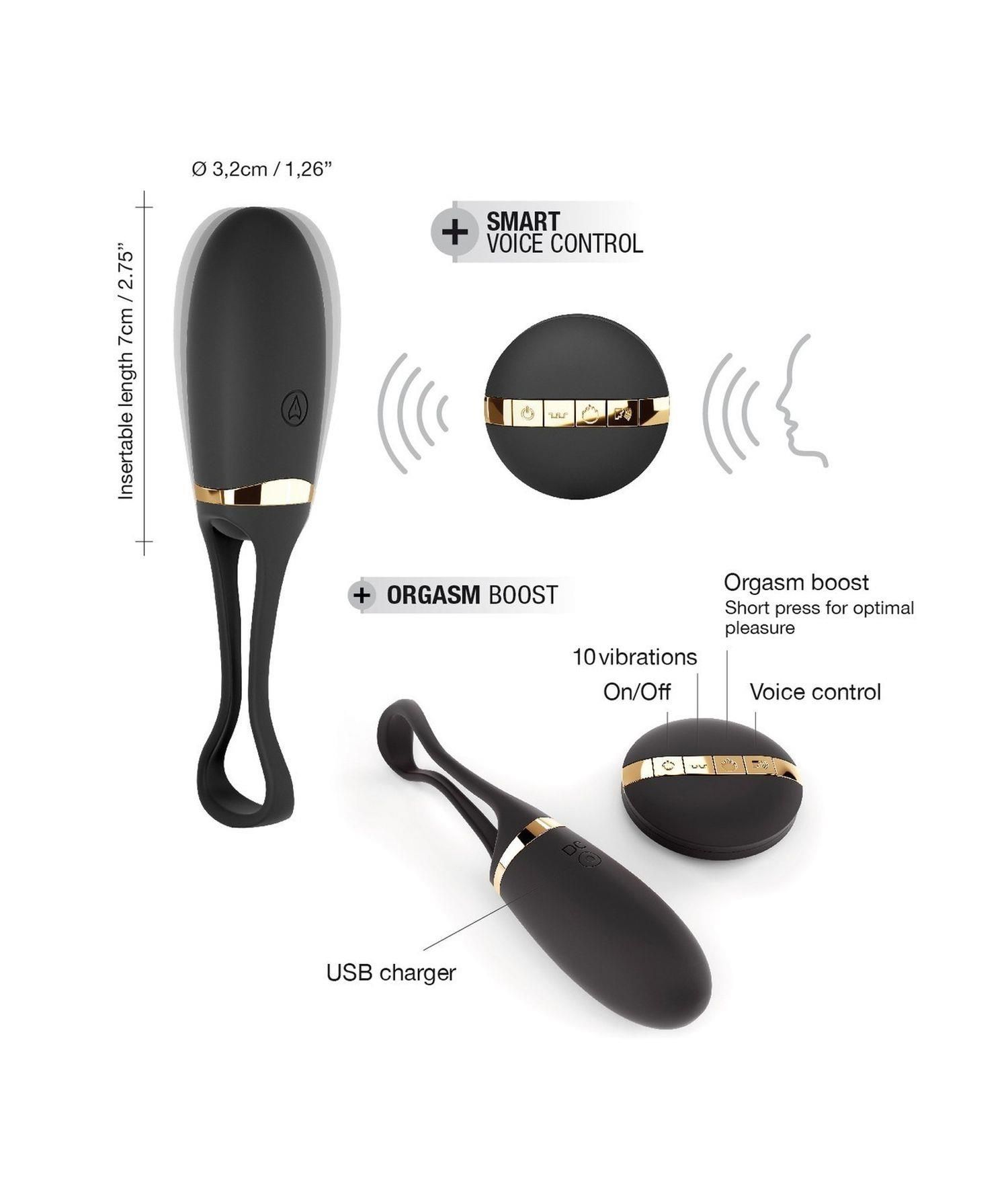 Виброяйцо Dorcel Secret Delight Gold, 12,5 см (чёрный)