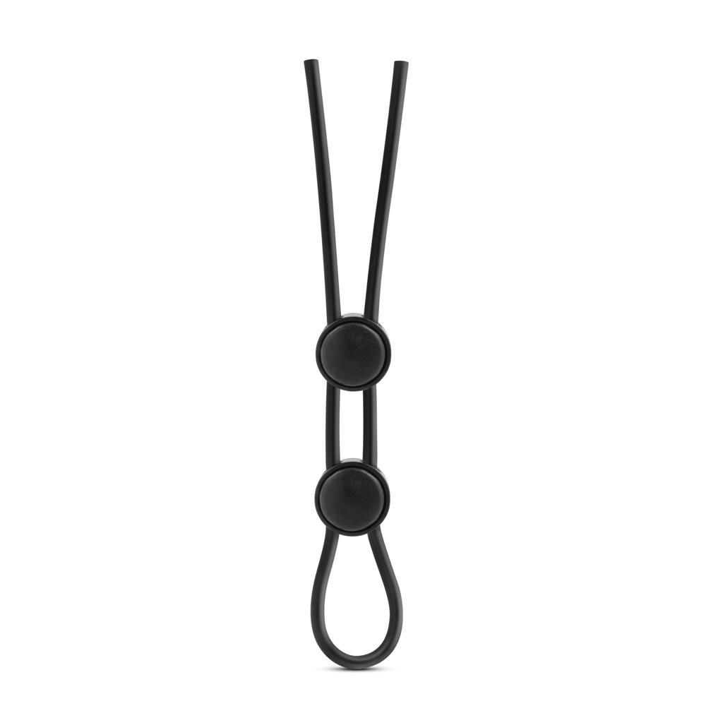 Эрекционное кольцо Stay Hard Silicone Double Loop Cock Ring, 22.9 см (черный)