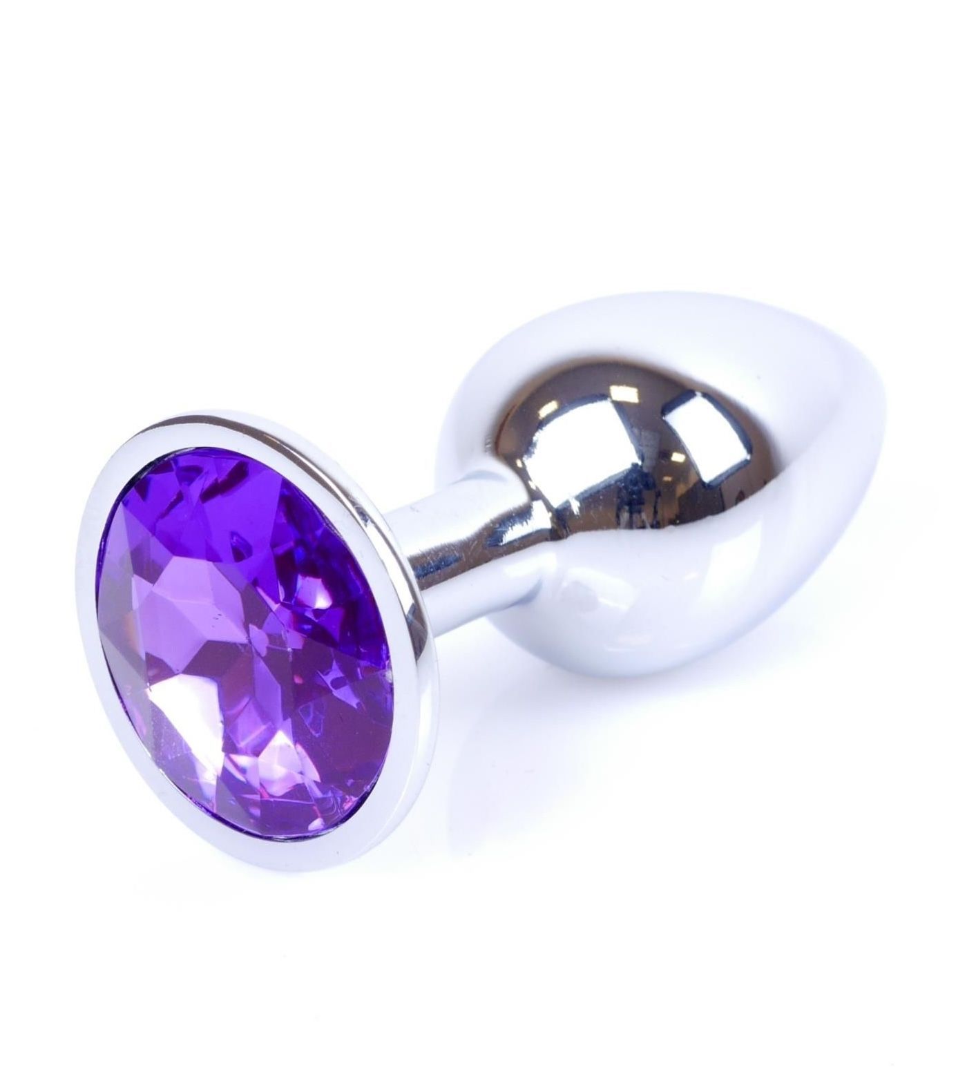 Korek analny MyLove Toys Jewelry Silver Plug, 7 cm (fioletowy)