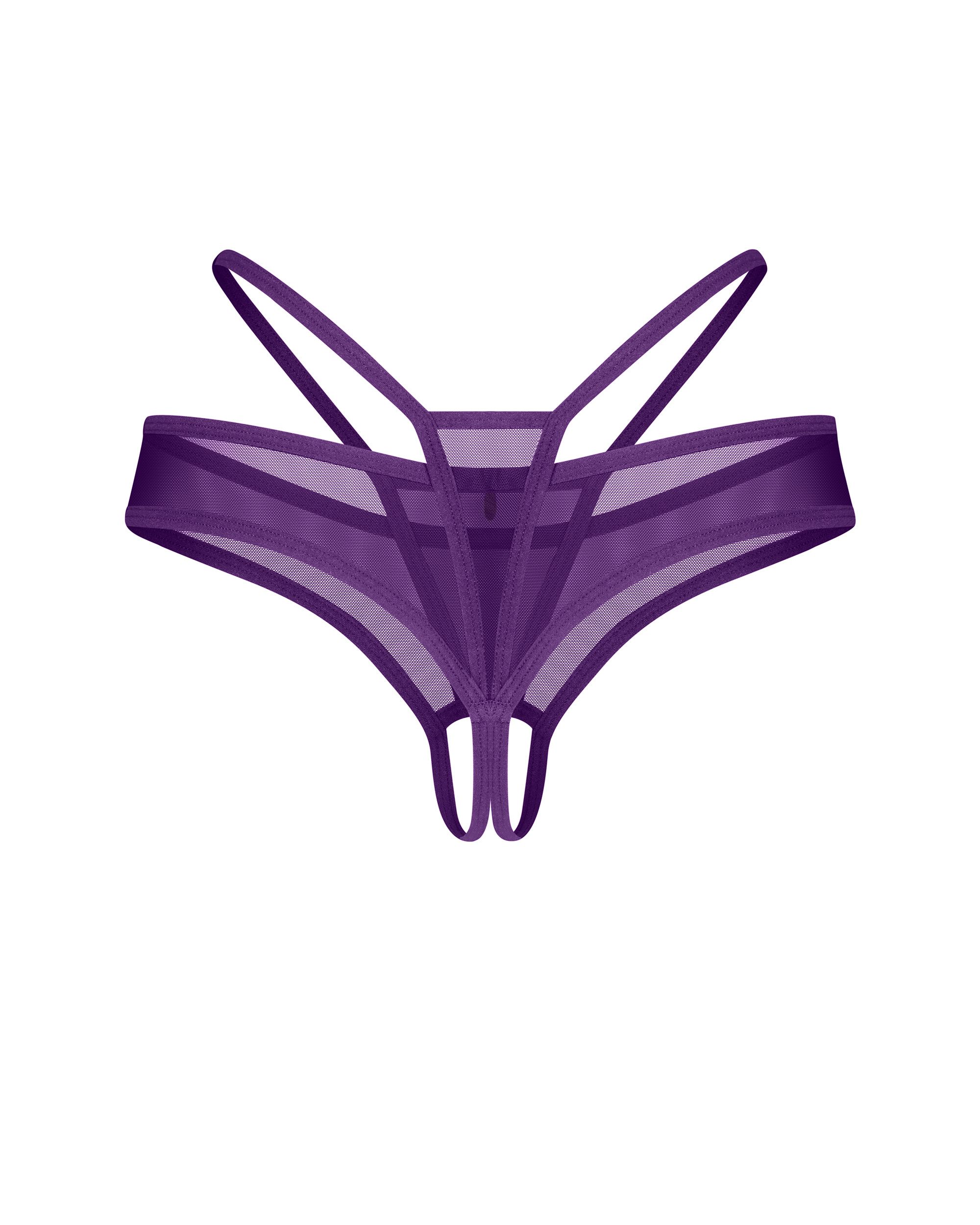 Трусики Obsessive Vibres otwarte, S/M (фиолетовый)