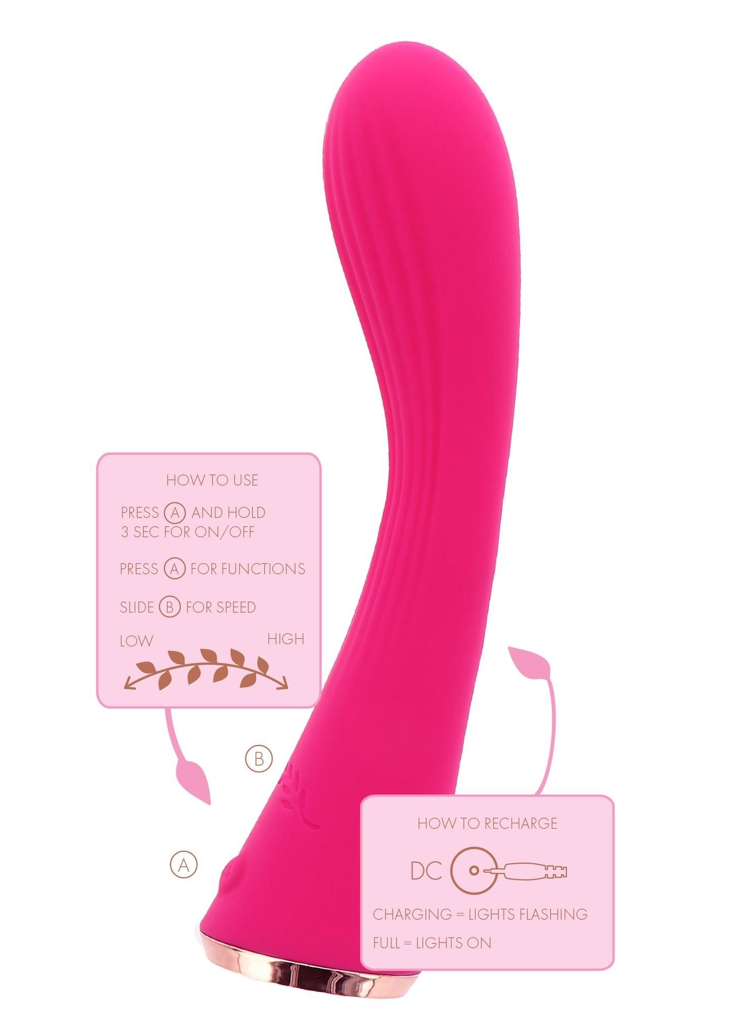 Вібратор ToyJoy Ivy Rose, 17,5 см (рожевий)