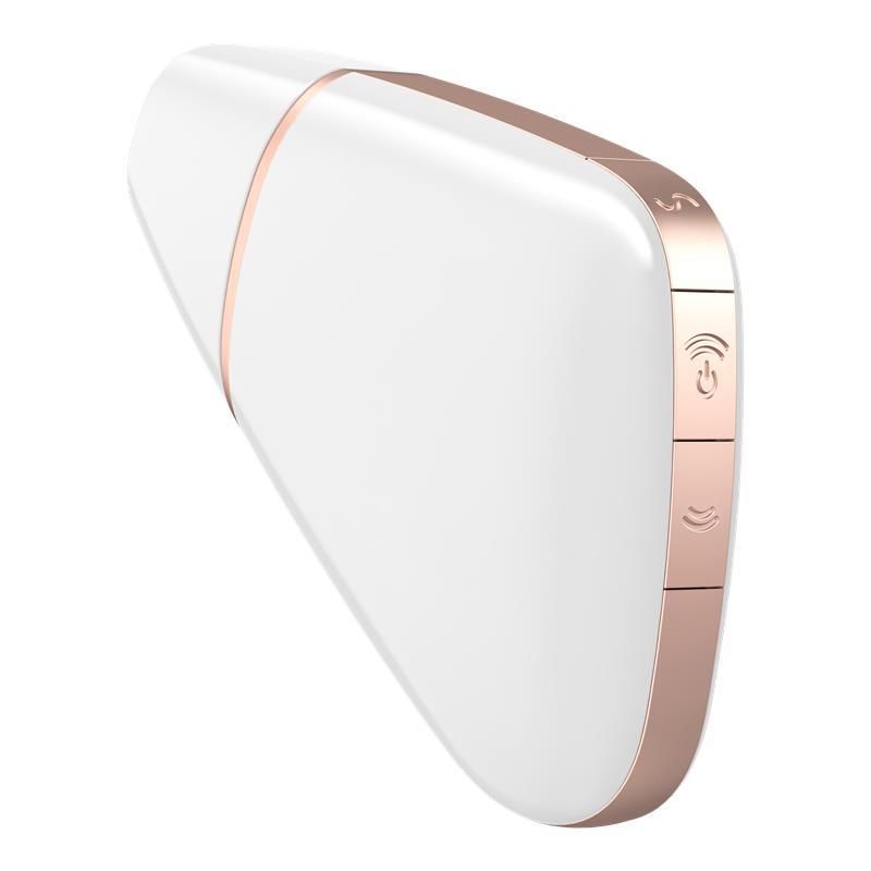 Вакуумный стимулятор клитора с вибрацией Satisfyer Love Triangle (белый)