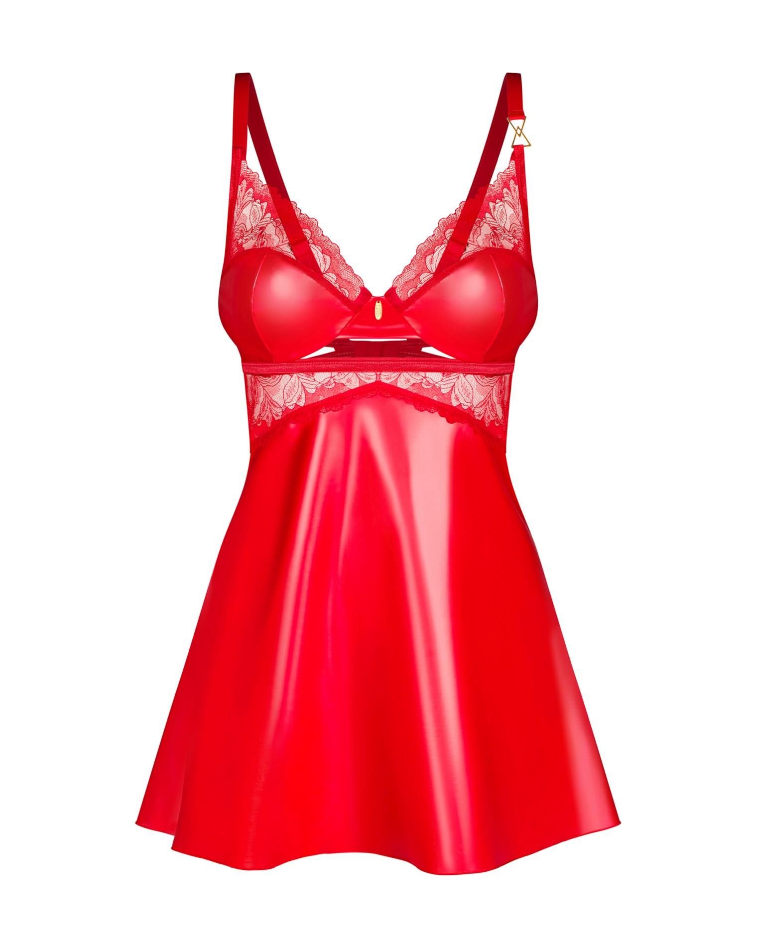 Сорочка Obsessive Aliosa, L/XL (красный)