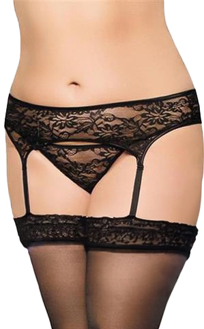 Pas do pończoch SoftLine Garterbelt 3316, 3XL (czarny)