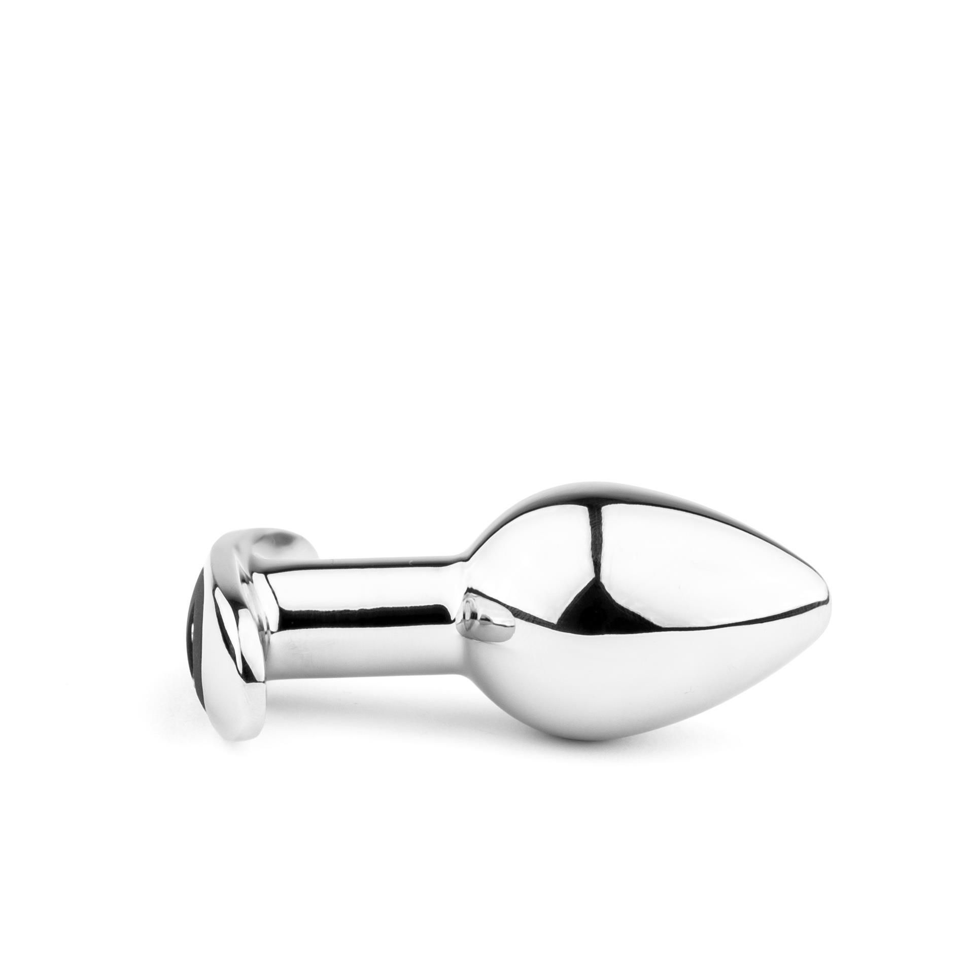 Анальная пробка B - Series HeavyFun Metal Butt Plug M, 8.6 см (серебристый)