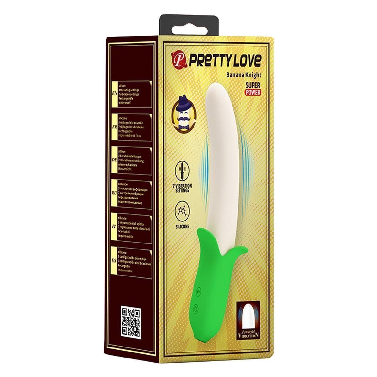 Вібратор Pretty Love Banana Knight, 19,5 см (зелений)