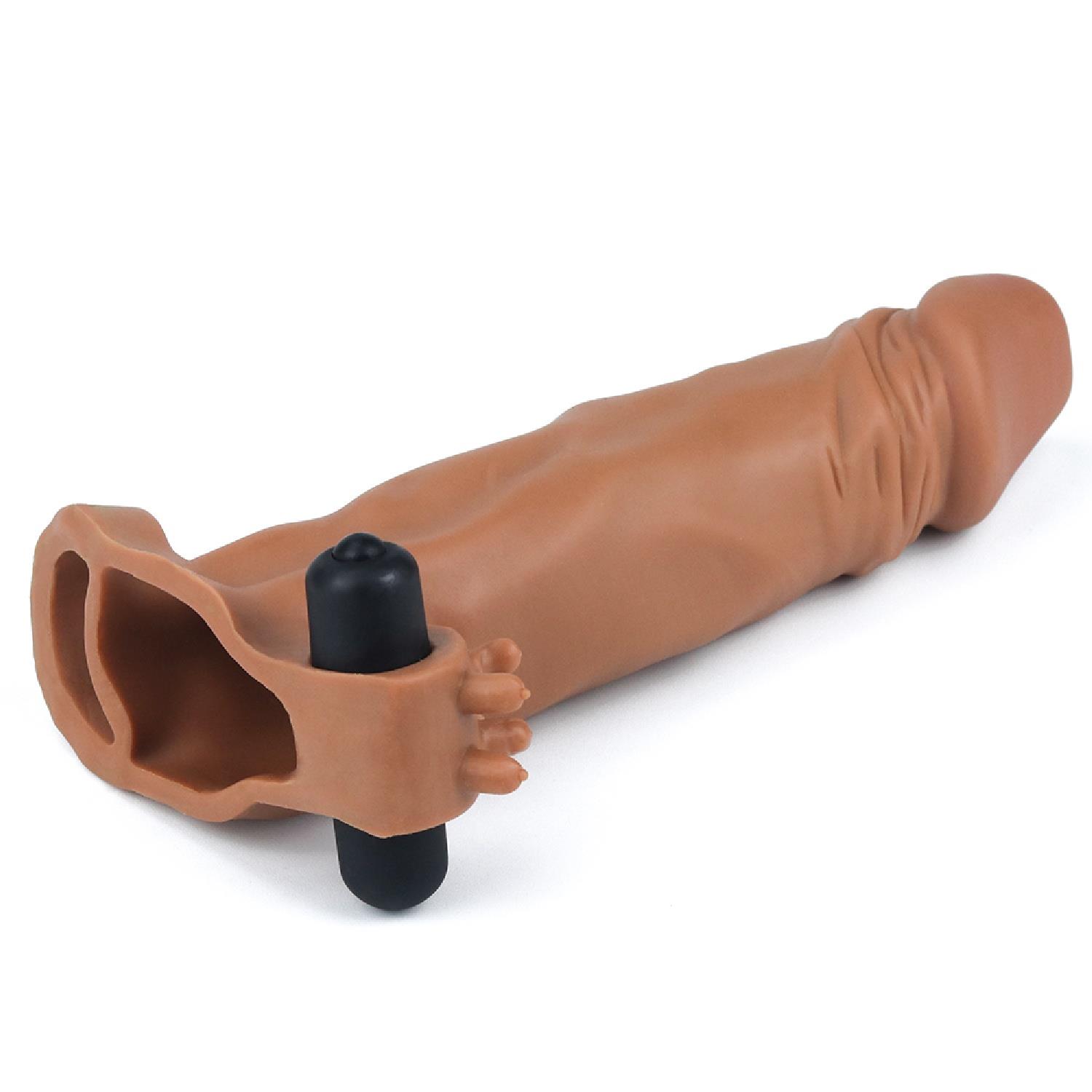 Насадка на пенис Lovetoy Pleasure X-Tender Series Add 2", 19 см (коричневый)