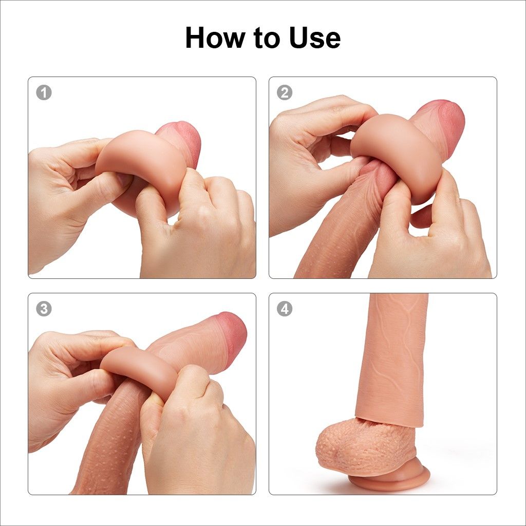 Насадка на пенис Add 1 Silicone Extender, 16.5 см (телесный)