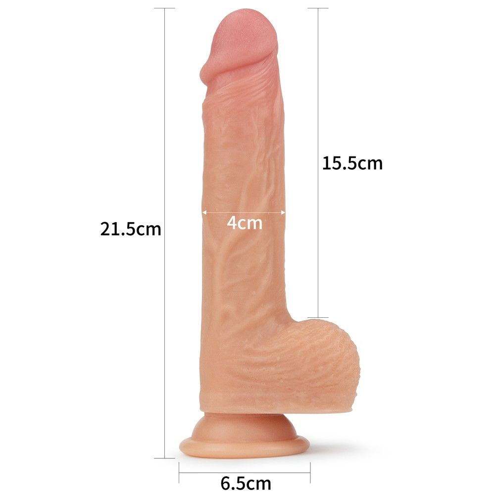 Вибратор Wibrator Nature Cock Rotating, 8.5", 21.5 см (телесный)