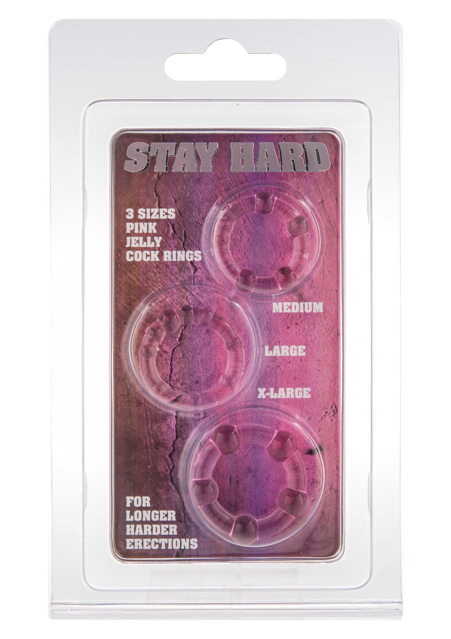 Эрекционные кольца Scala Selection Stay Hard Rings, 3 шт (розовый)
