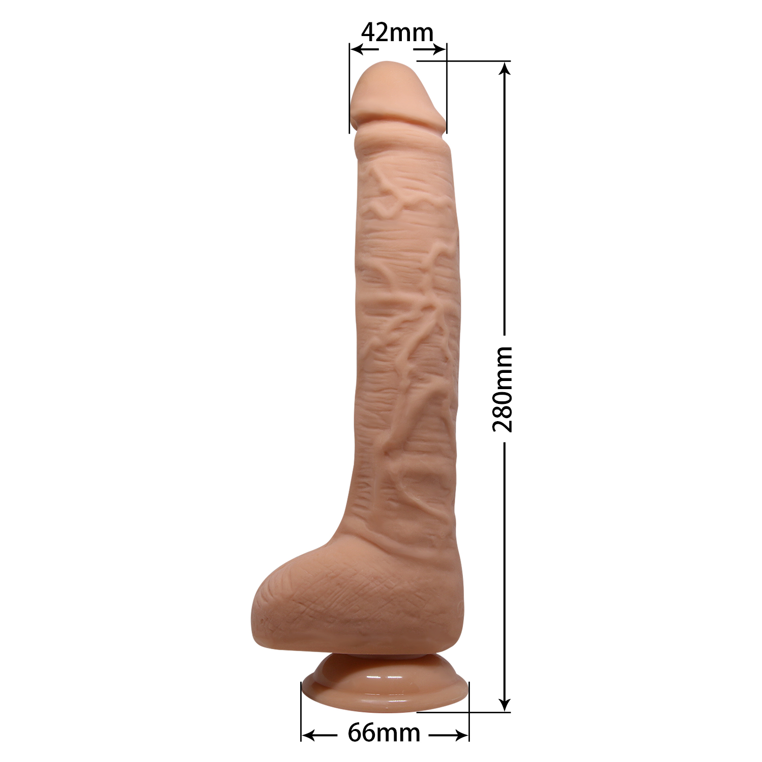 Вибратор Baile Beautiful Encounter Dick, 28 см (телесный)