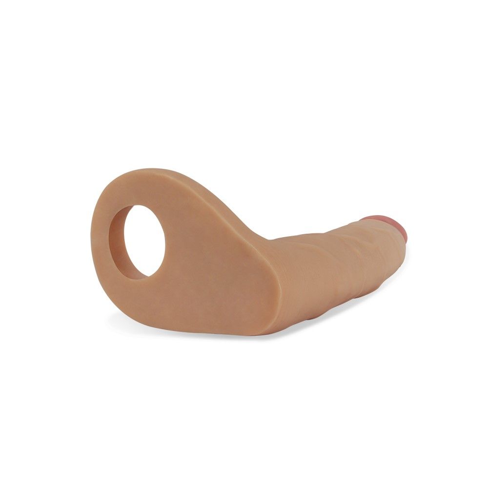 Насадка на пенис для двойного проникновения Lovetoy The Ultra Soft, 17 см (телесный)