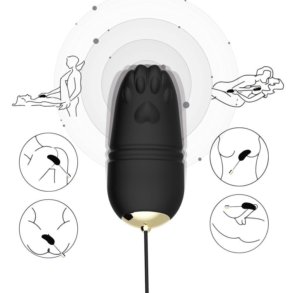 Wibrujące jajko B - seria Joy Kitty, 7,3 cm (czarny)