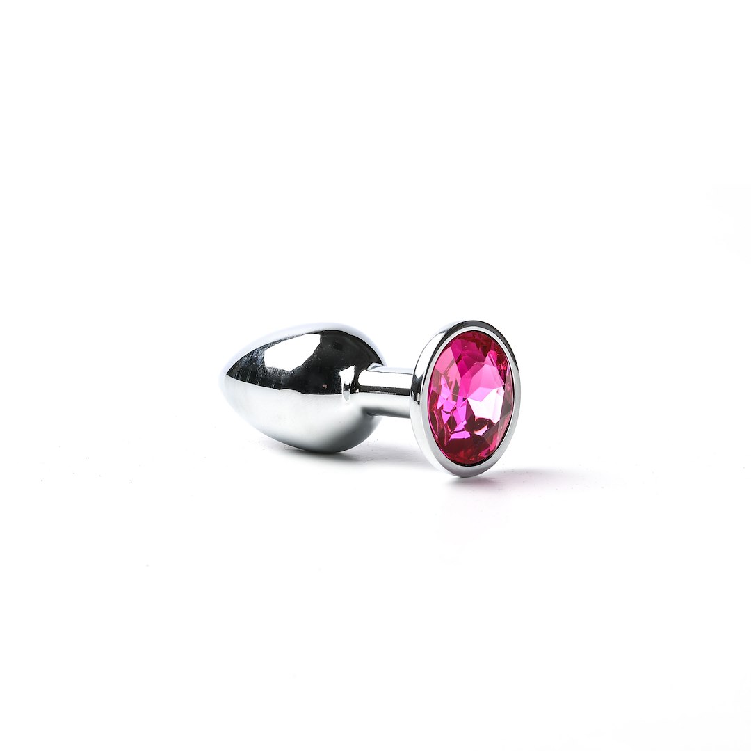 Анальна пробка з кристалом Simply Pleasure S, 7 см (рожевий)