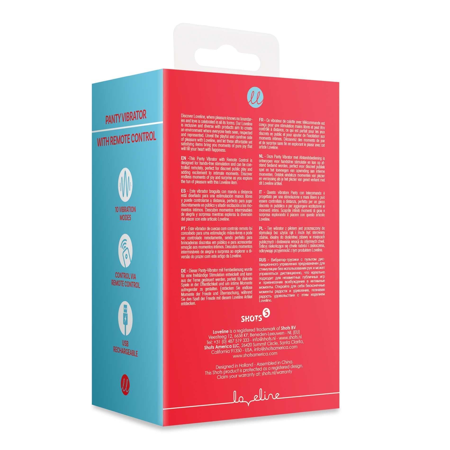 Вибратор Loveline Brighto Remote Control, 9.5 см (красный)