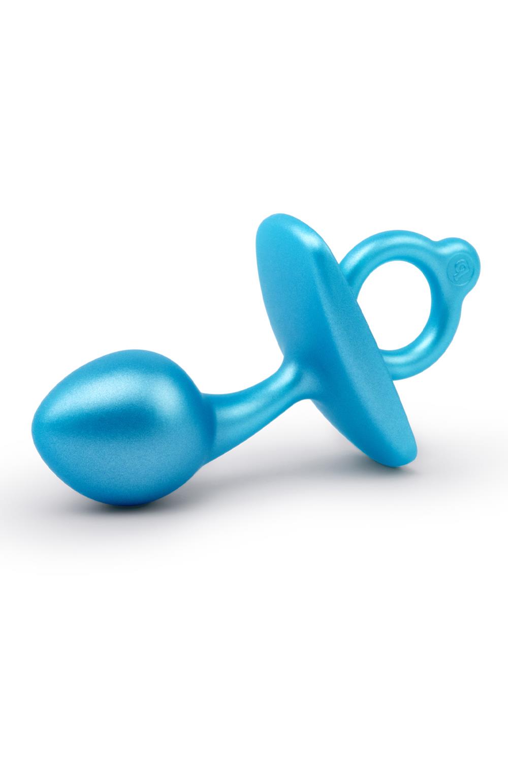 Анальная пробка B-Vibe Bulb Plug, 10.7 см (голубой)