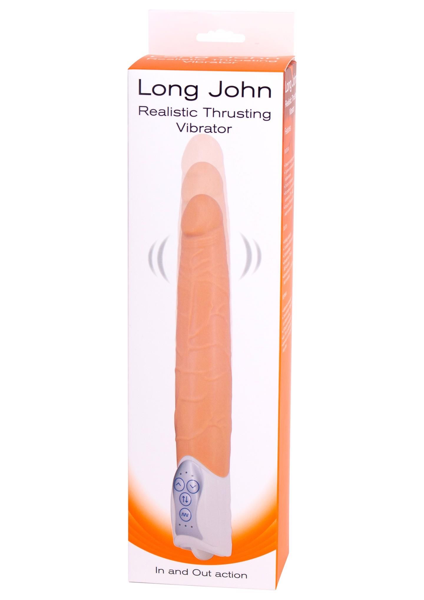 Реалистичный вибратор Seven Creations Long John, 17 см (телесный)