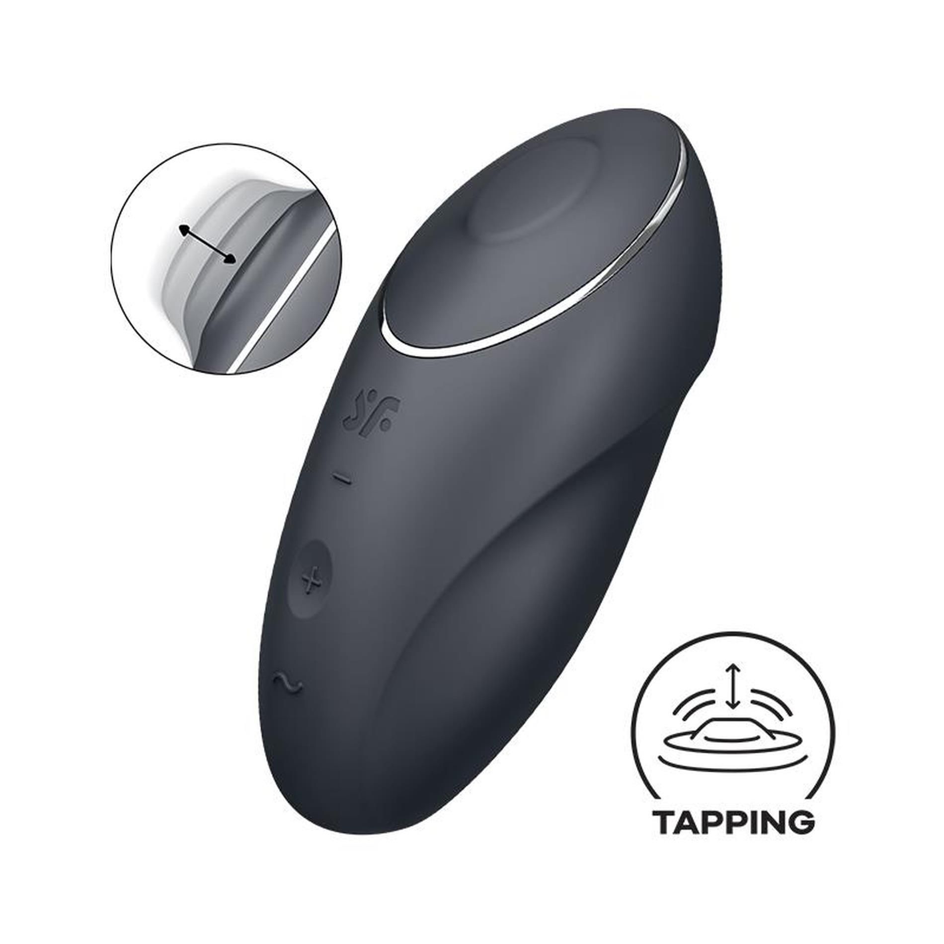 Вибратор для клитора Satisfyer Tap & Climax 1, 11 см (черный)