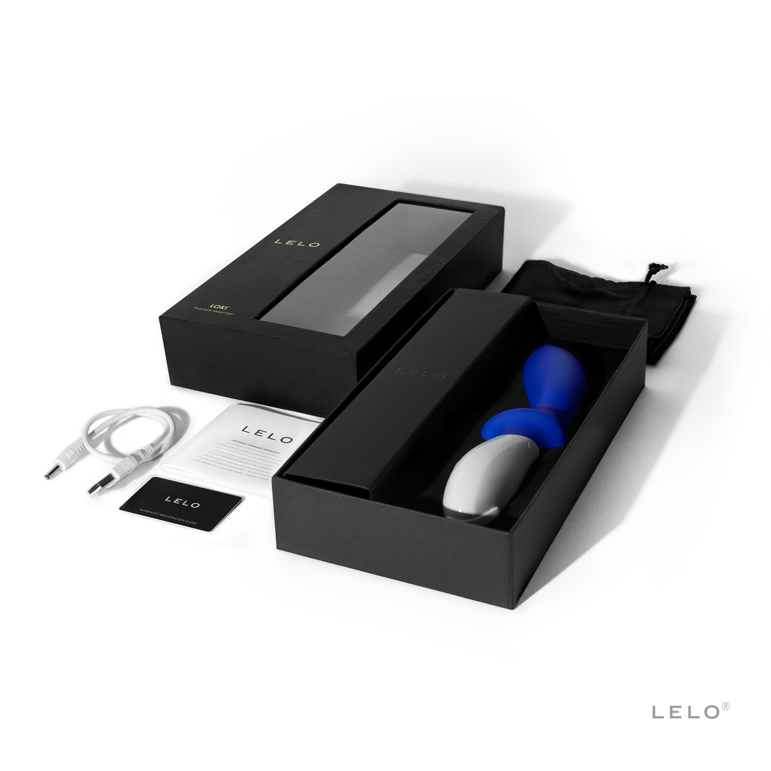 Стимулятор простаты Lelo Loki, 19,6 см (синий)
