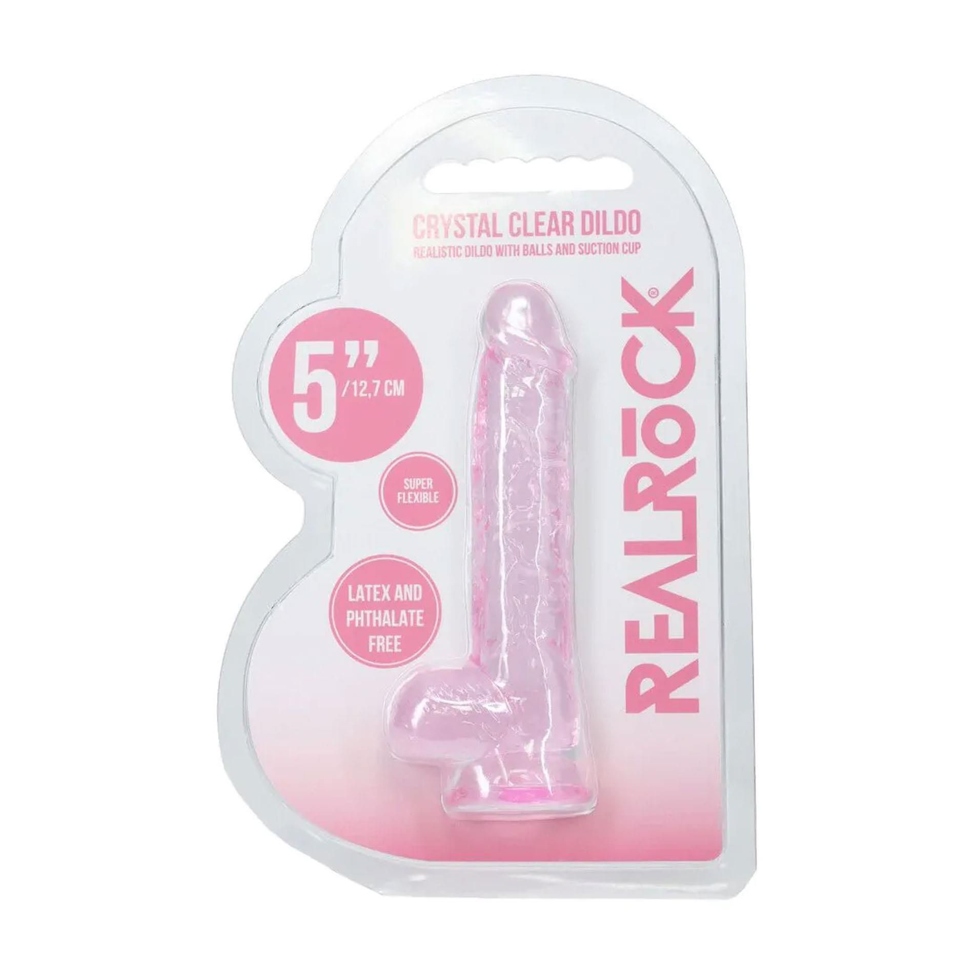 Фаллоимитатор RealRock Realistic 5", 12.7 см (розовый)