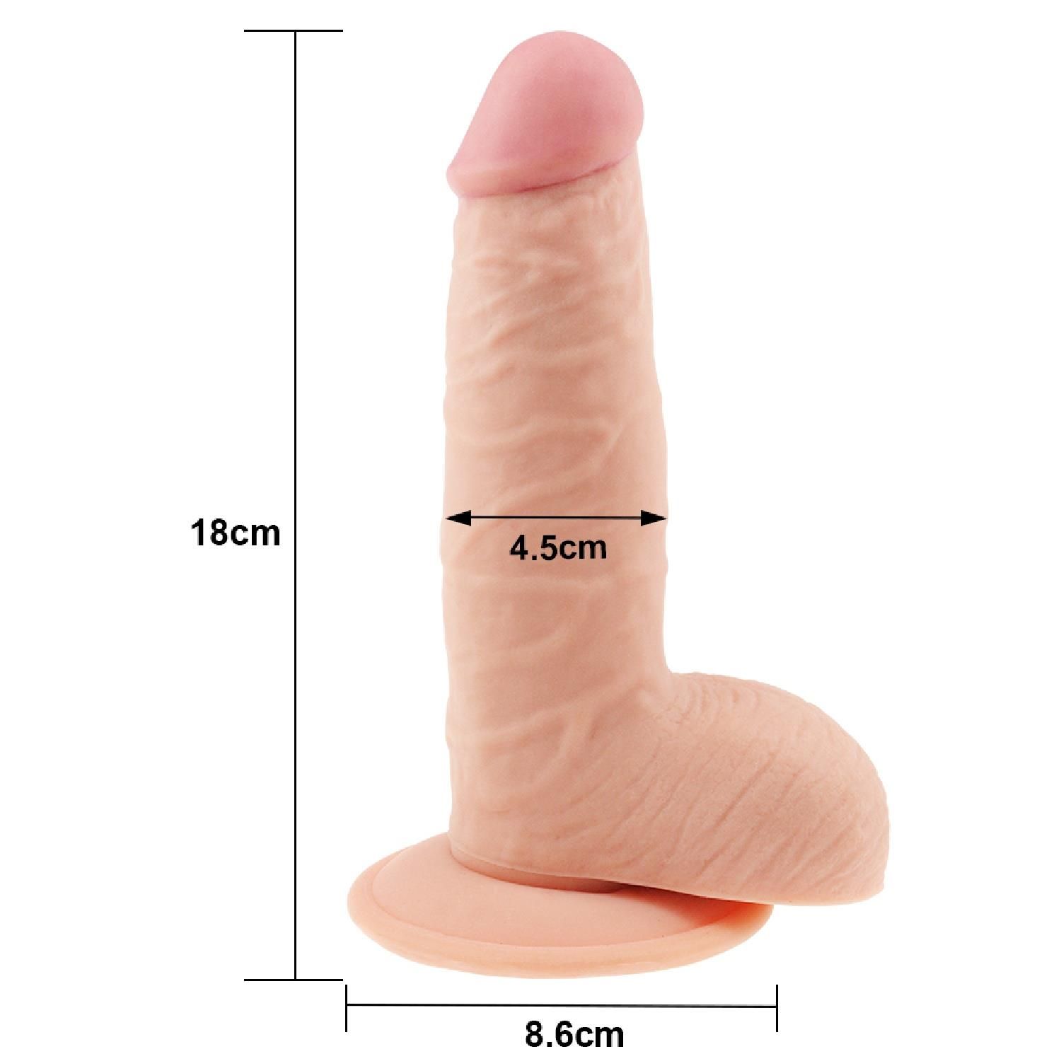 Фаллоимитатор The Ultra Soft Dude Flesh, 18 см (телесный)