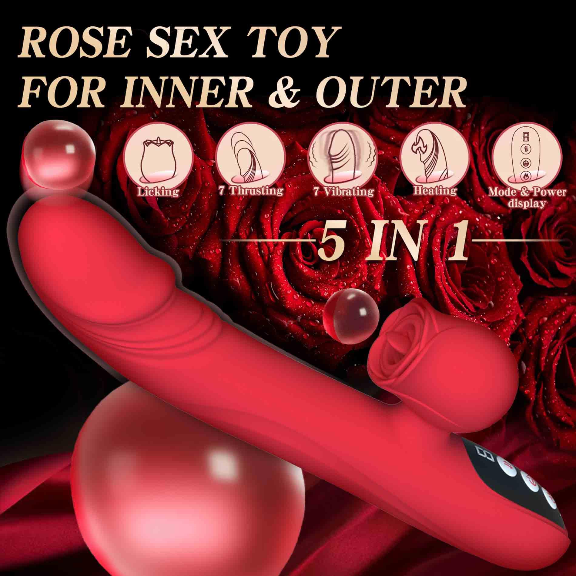Вибратор B - Series Fox Thrusting Heating, 24 см (красный)