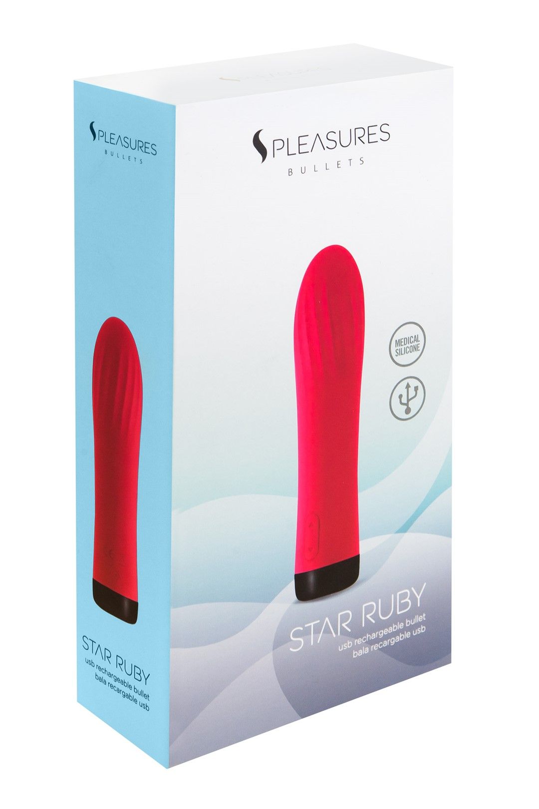 Вибратор Pleasures Star Ruby, 13,7 см (розовый)