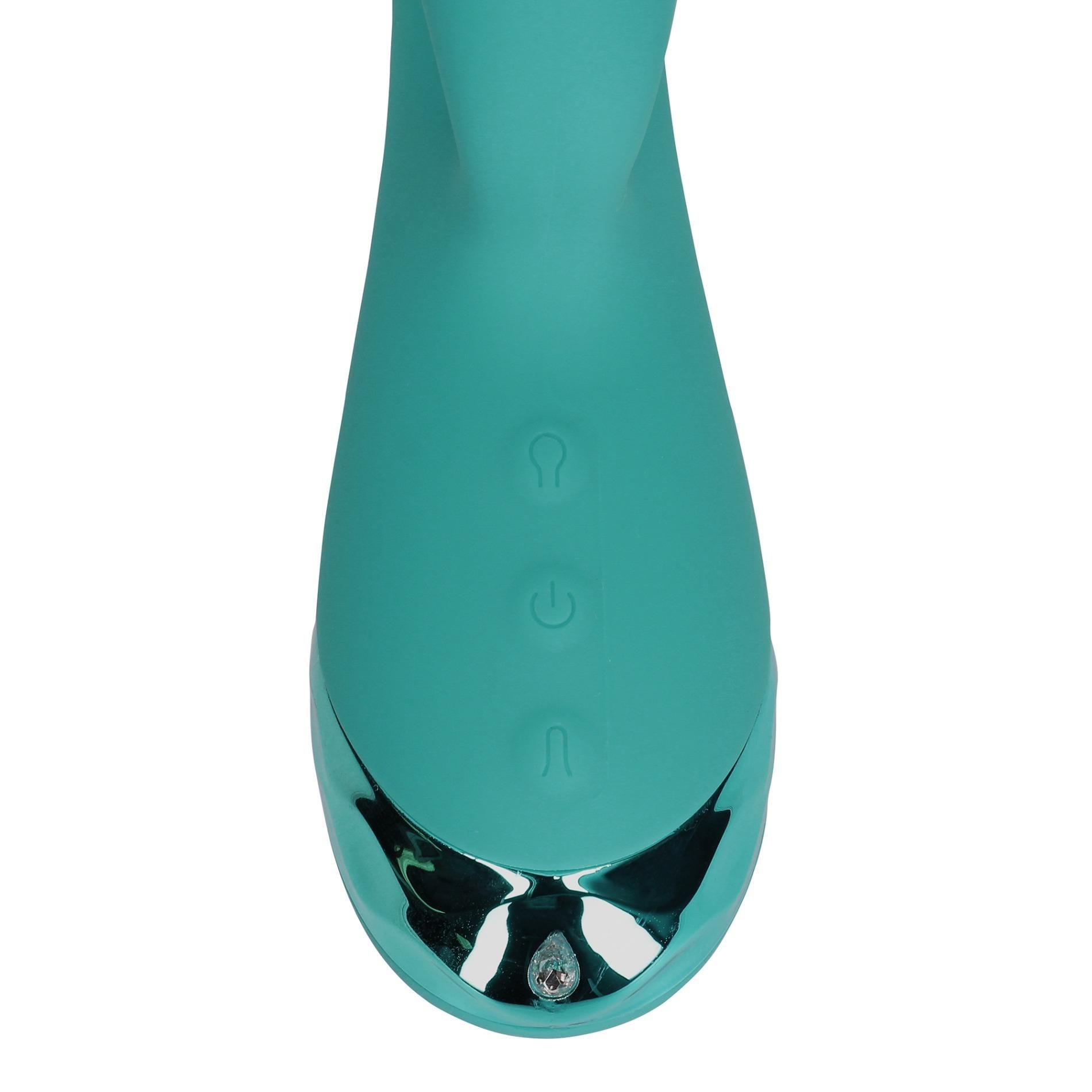 Вибратор-кролик Loveline Inflatable Rabbit, 20 см (зеленый)