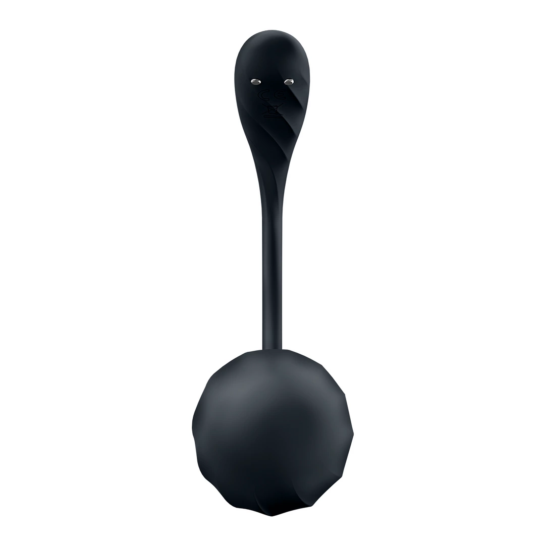 Виброяйцо Satisfyer Ribbed Petal (черный)