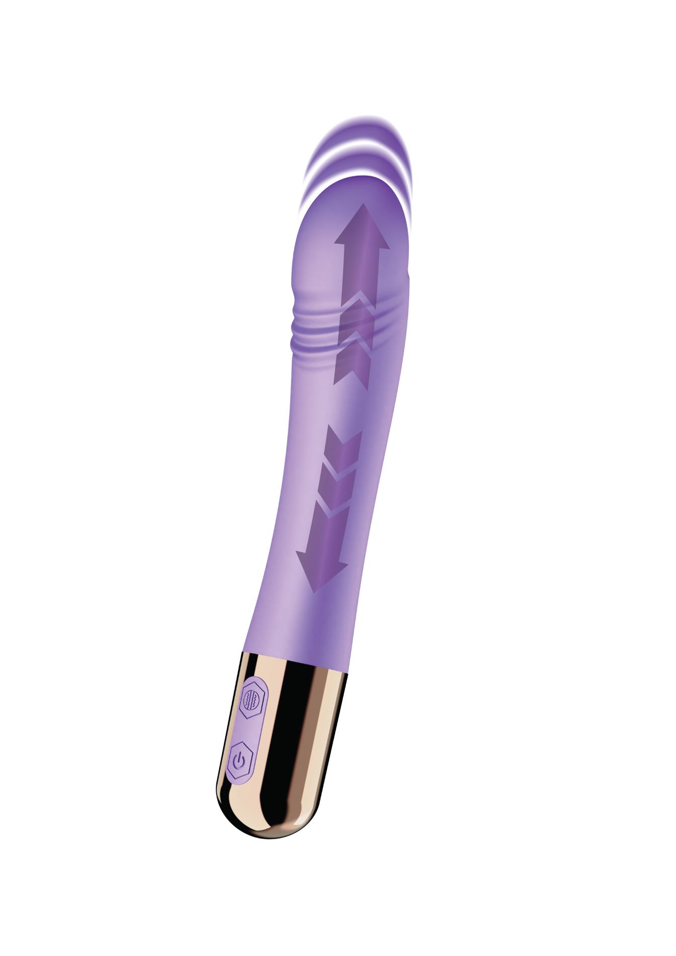 Вибратор Fantasy Machaon Thrusting Vibrator, 18,5 см (фиолетовый)