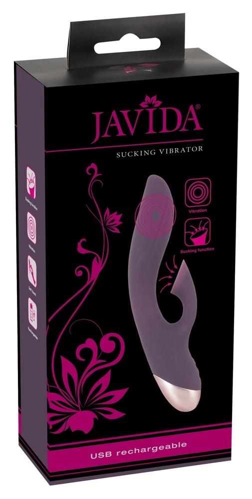 Вибратор-кролик Javida Sucking, 21.6 см (фиолетовый)