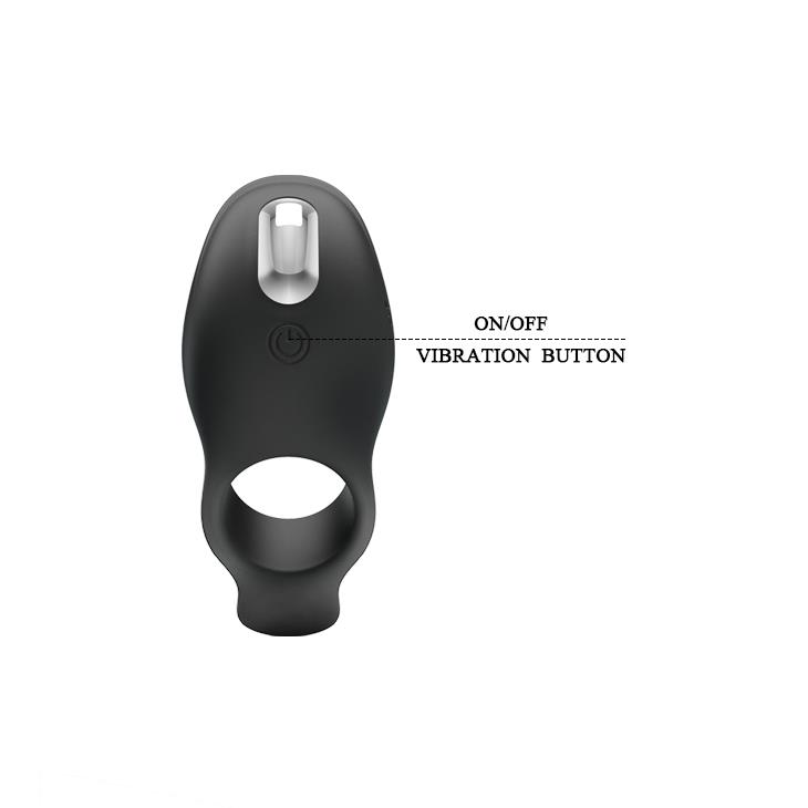 Виброкольцо Pretty Love Master Ring, 11 см (черный)