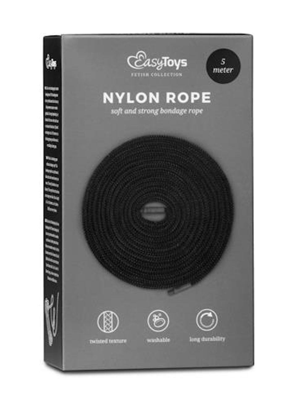 Веревка EasyToys Bondage Rope, 5 м (черный)