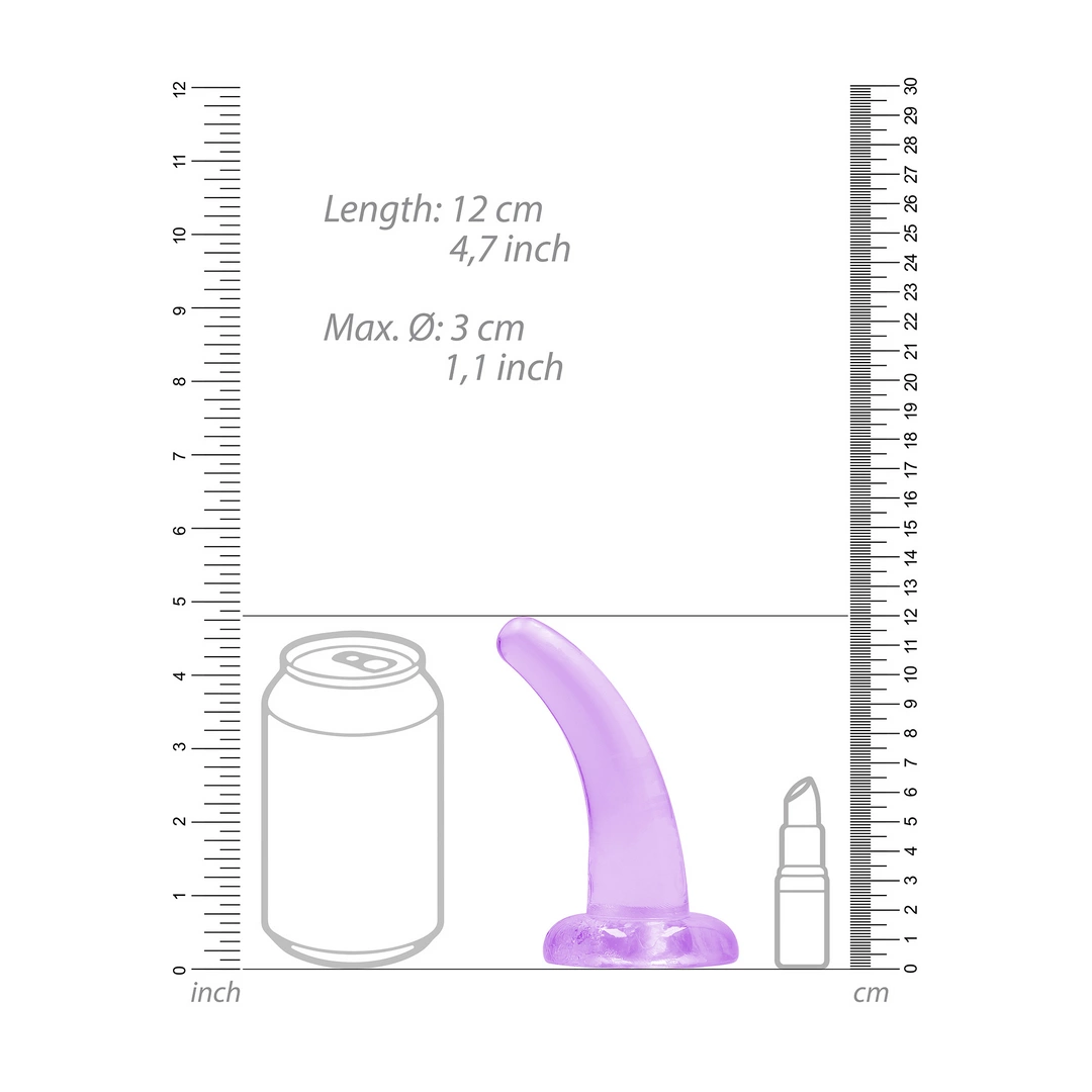 Фаллоимитатор Realrock Crystal Clear Dildo 5", 11.5 см (фиолетовый)