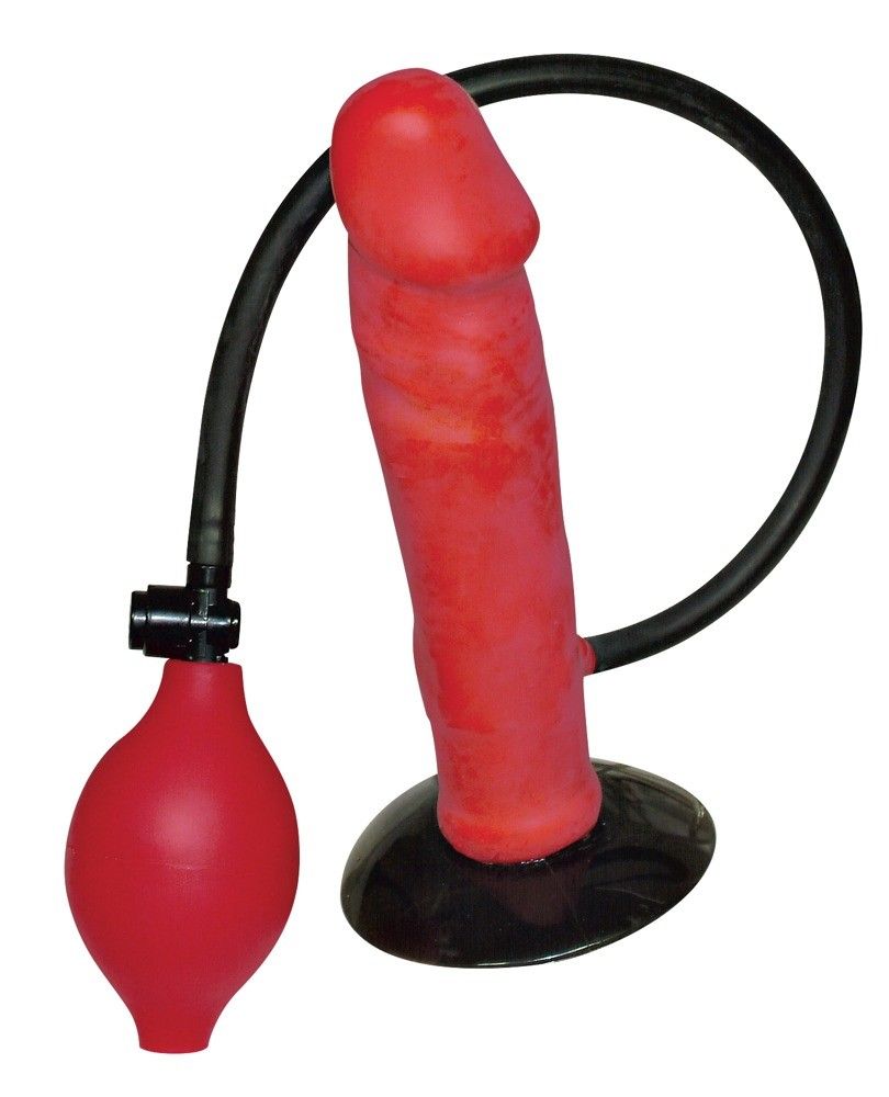 You2Toys Red Balloon - Nadmuchiwane dildo, Czerwony, 16.5 cm