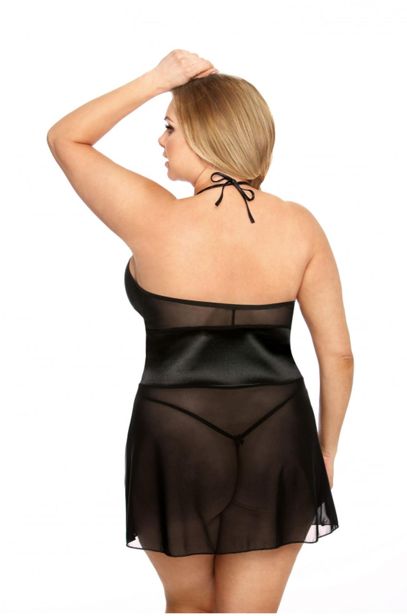 Seksowny komplet Anais Stefi, 5XL/6XL (czarny)