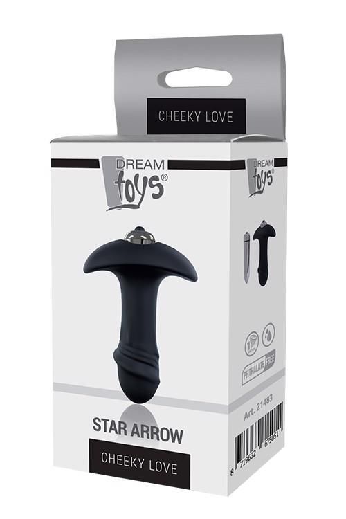 Анальна пробка Cheeky Love Star Arrow, 9 см (чорний)