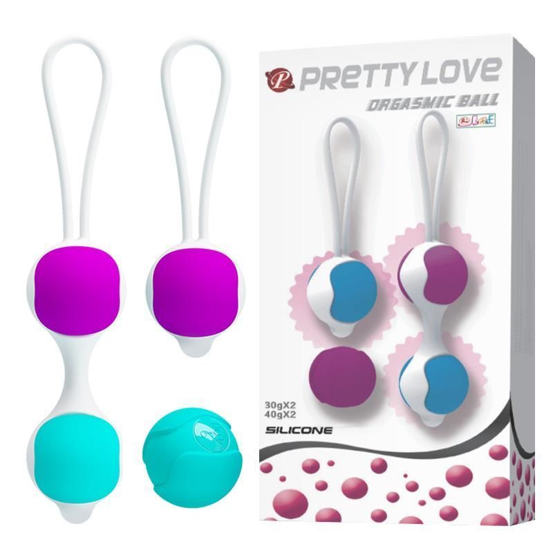 Вагинальные шарики Pretty Love Orgasmic Balls, 4 шт (мульти)