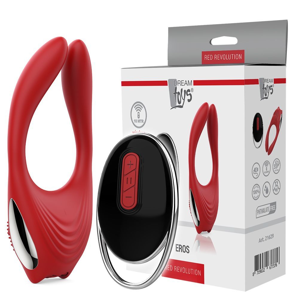 Вибратор Red Revolution Eros, 12 см (красный)