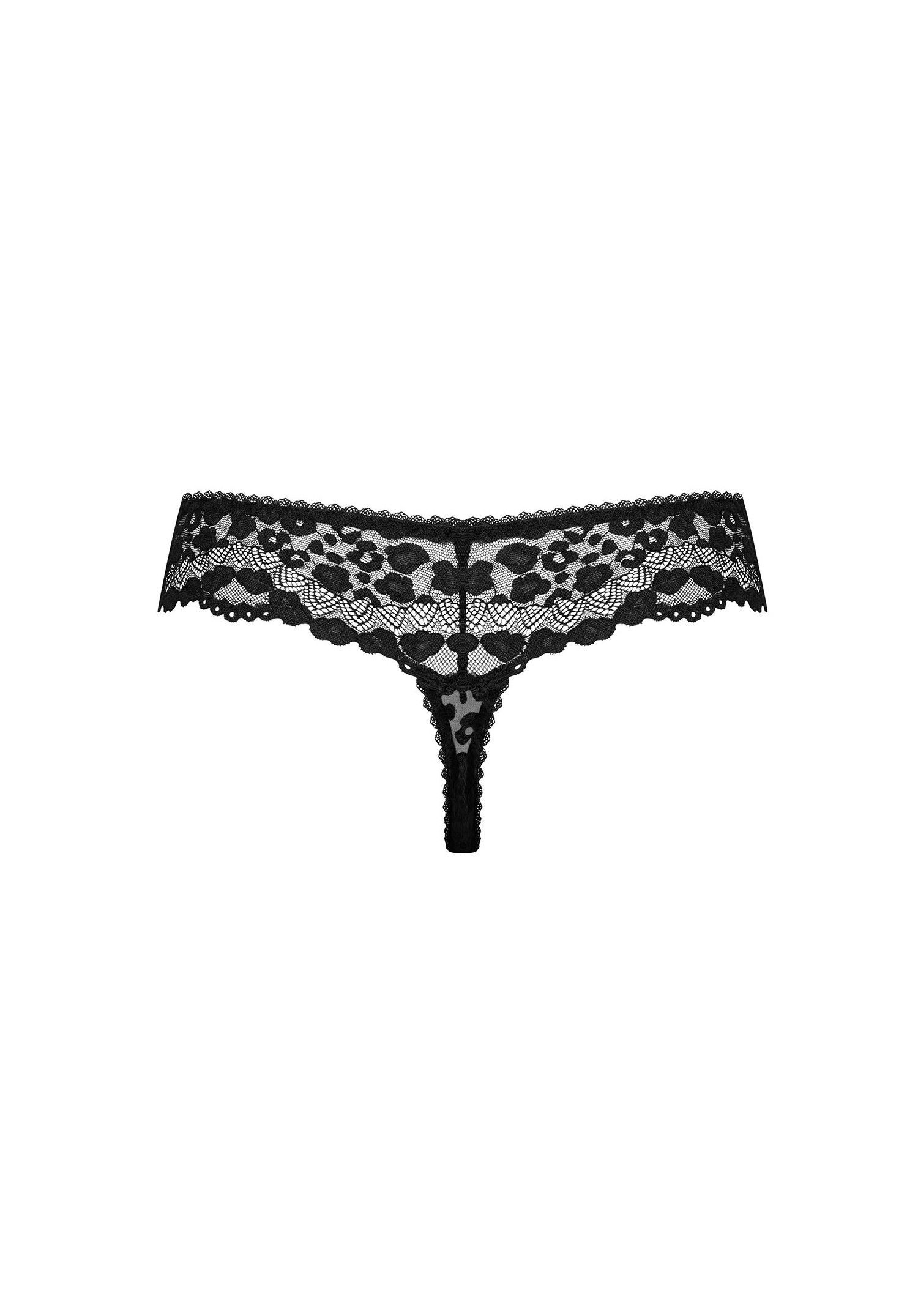 Трусики Obsessive Giully, L/XL (черный)