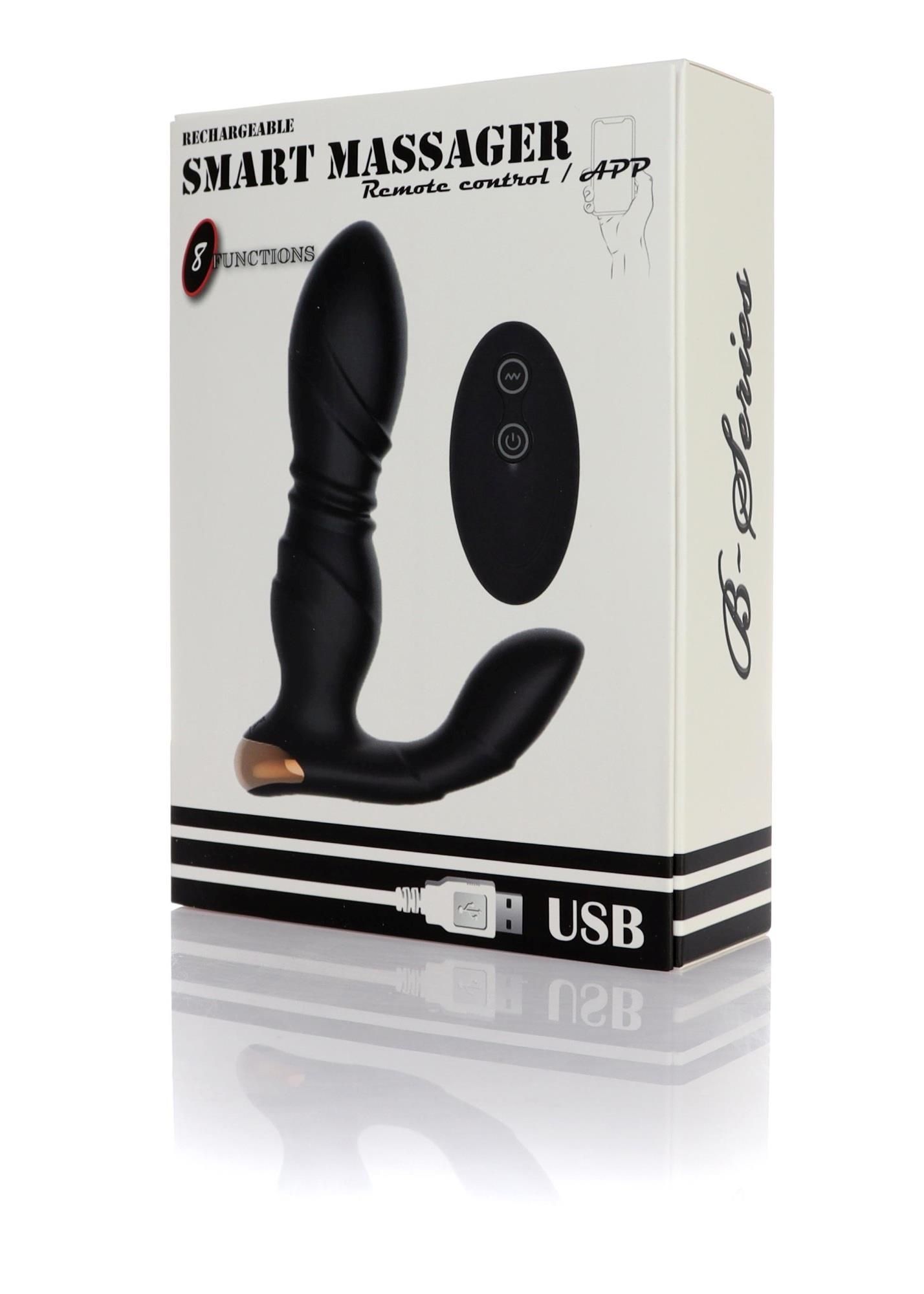 Стимулятор простаты B - Series Magic Smart Massager App, 9 см (черный)