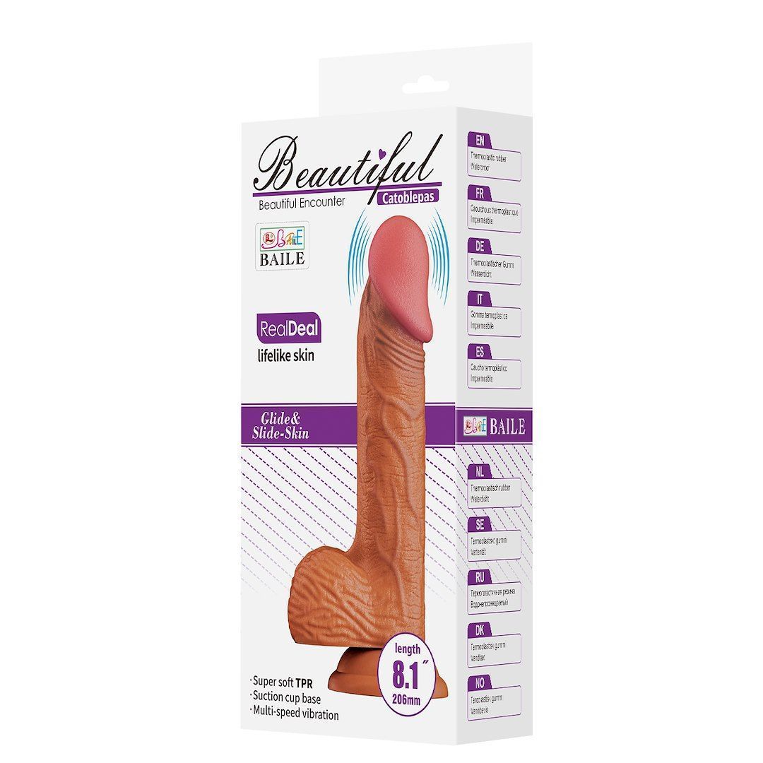 Вибратор Baile Catoblepas 8,1", 20.6 см (коричневый)