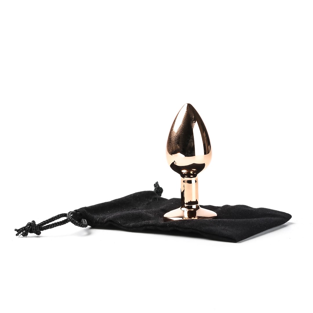 Korek analny z kryształem Simply Pleasure S, 7 cm (czarny)