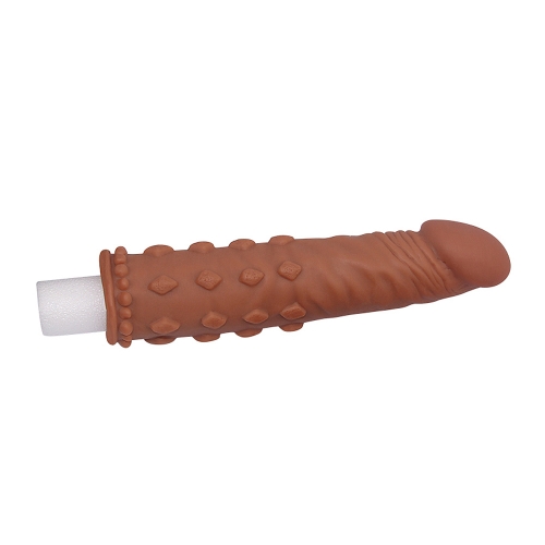 Насадка на пенис Lovetoy Pleasure X-Tender Series, 17.5 см (коричневый)