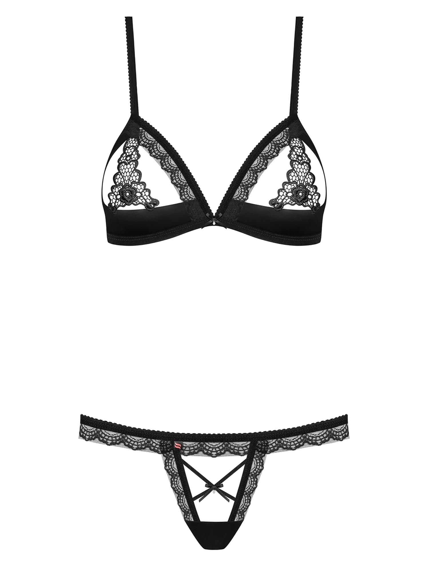 Комплект белья Obsessive 865-SET-1, L/XL (черный)