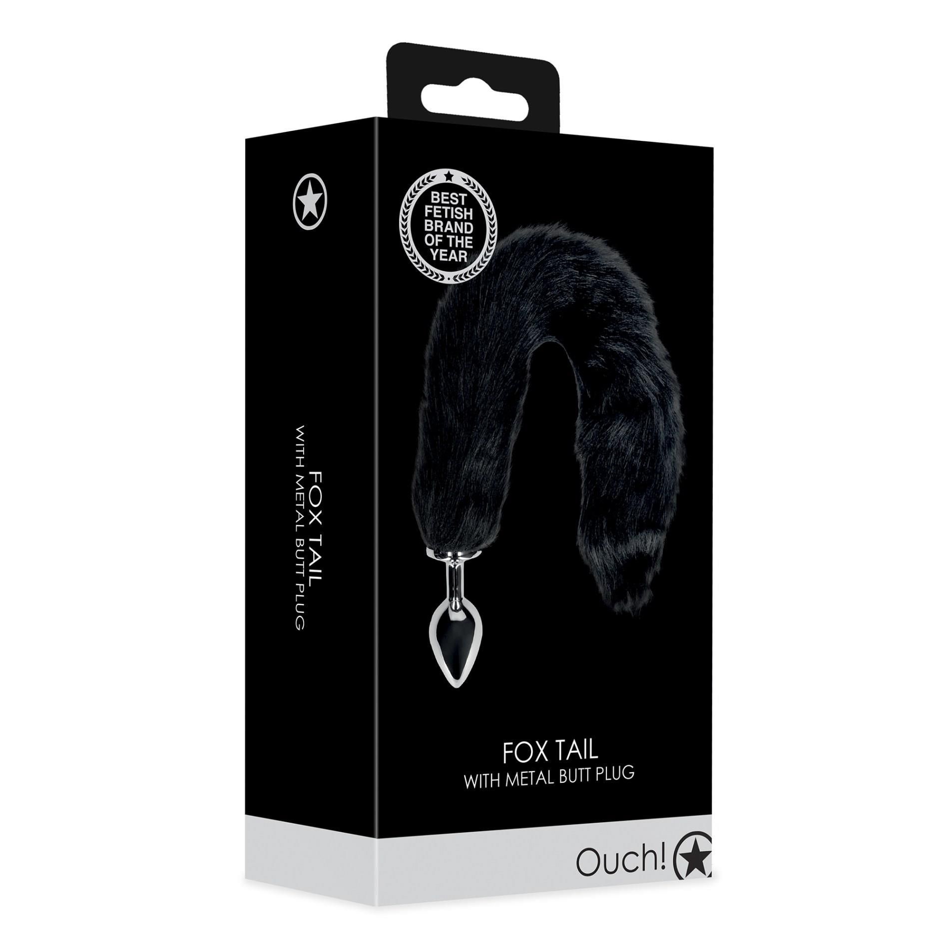 Korek analny Ouch! Fox Tail, 42.5 cm (czarny)