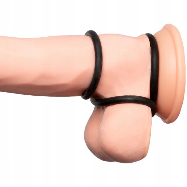 Набір ерекційних кілець Cock Ring Set, 3 шт (чорний)
