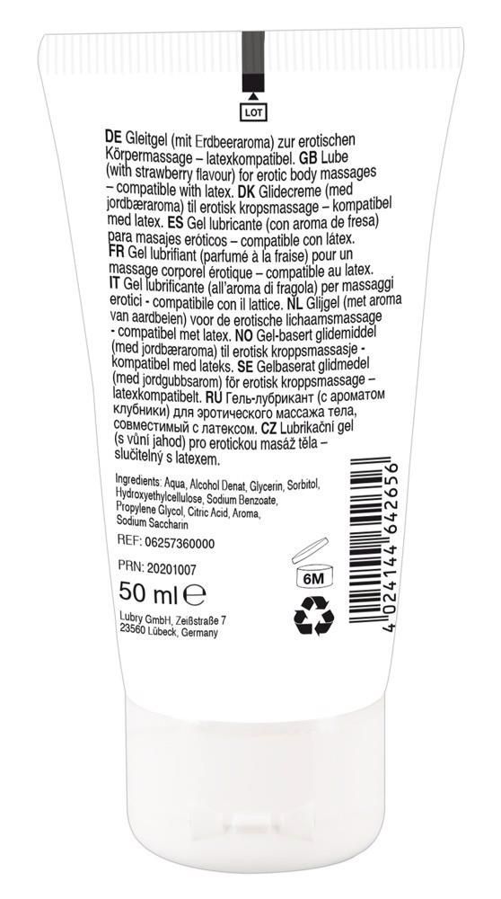 Массажный гель-лубрикант на водной основе Lick It! клубника, 50 мл