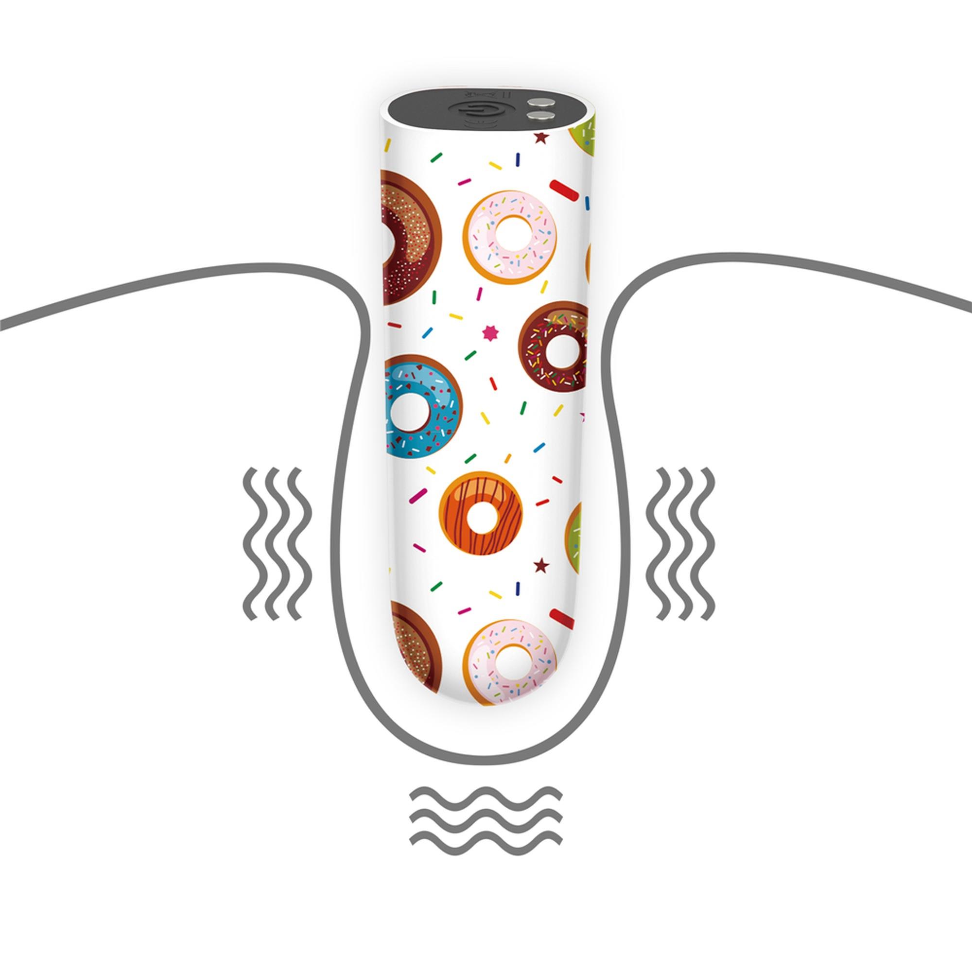 Wibrator do łechtaczki Lovetoy Donut Massager, 8.5 cm (biały)
